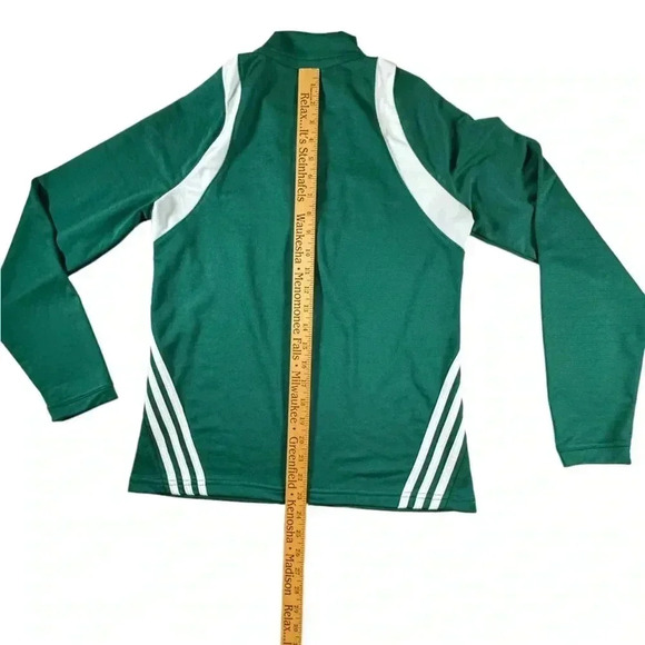 Adidas Beaver Dam Baseball Green 1/4 Zip Pullover Long Sleeve Shirt Adult S - Picture 10 of 10